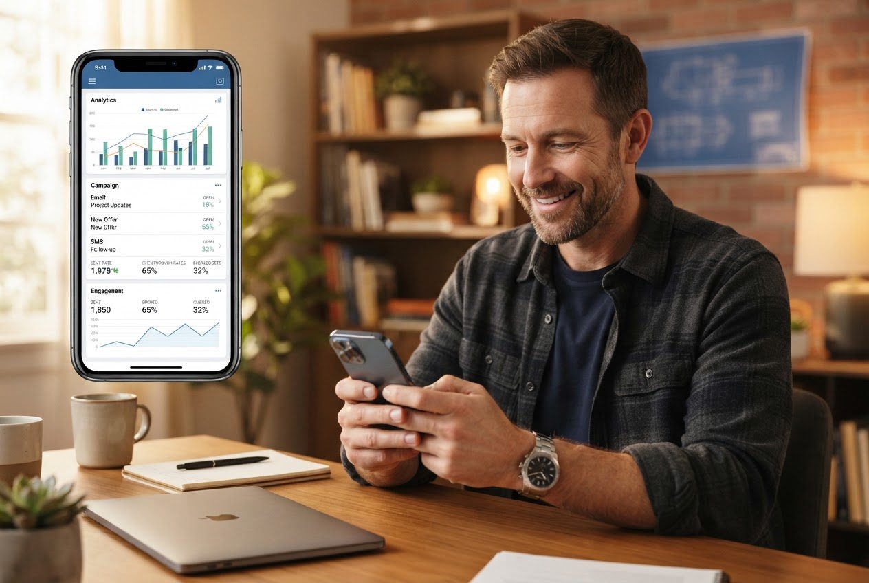 Using email and SMS marketing to keep contractors top of mind